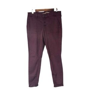 Universal Thread Target Red Chino Straight Leg Pants Burgundy Wine Color Size 10